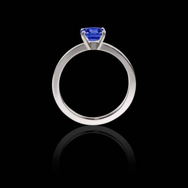 Blue sapphire engagement ring white gold Judith solo