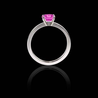 Pink sapphire engagement ring white gold Judith solo