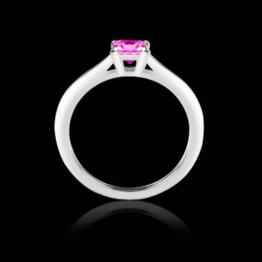 Pink Sapphire Engagement Ring White Gold My Love