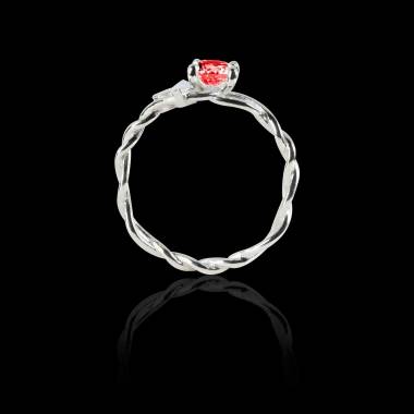 Ruby Engagement Ring White Gold  Vigne