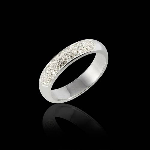 White Gold Wedding Band Saturne