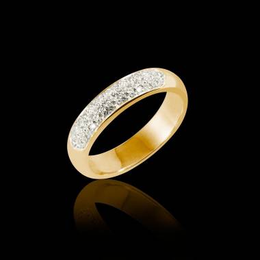 Yellow Gold Wedding Band Saturne