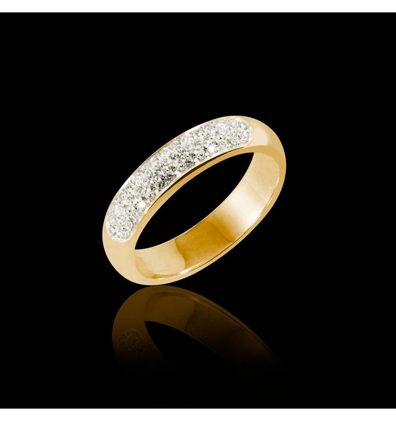 Yellow Gold Wedding Band Saturne