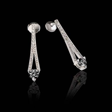 Boucles d'oreilles diamant noir Plena Luna