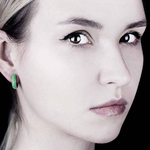 Emerald Earrings Gold Mangrove