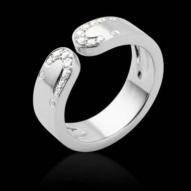 Engagement Ring Diamond Paving White Gold Séductrice
