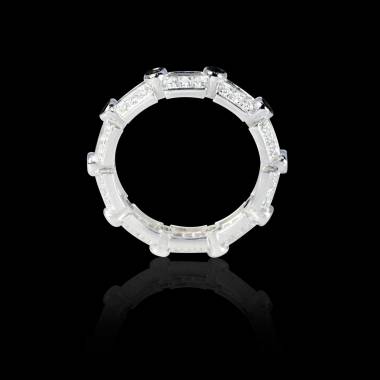 White Gold Wedding Band Diamond Paving Terre