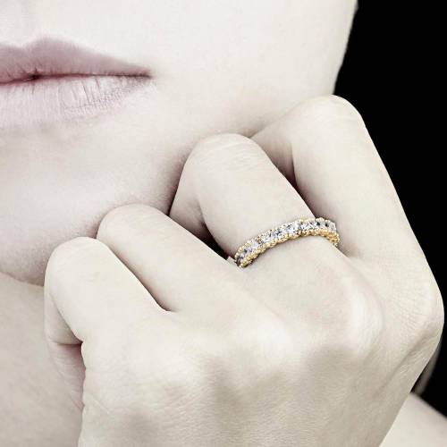 Diamond Yellow Gold Wedding Band Jupiter