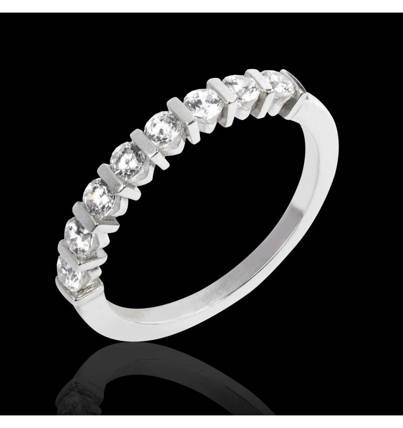 Diamond Wedding Band White Gold Xena