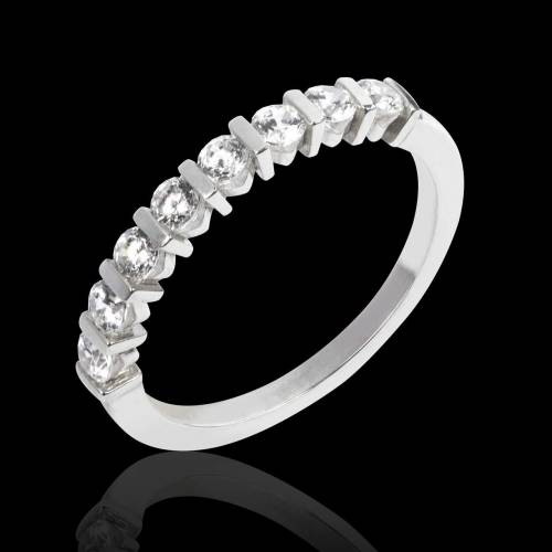 Diamond Wedding Band White Gold Xena