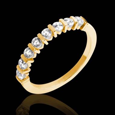 Diamond Wedding Band Yellow Gold Xena