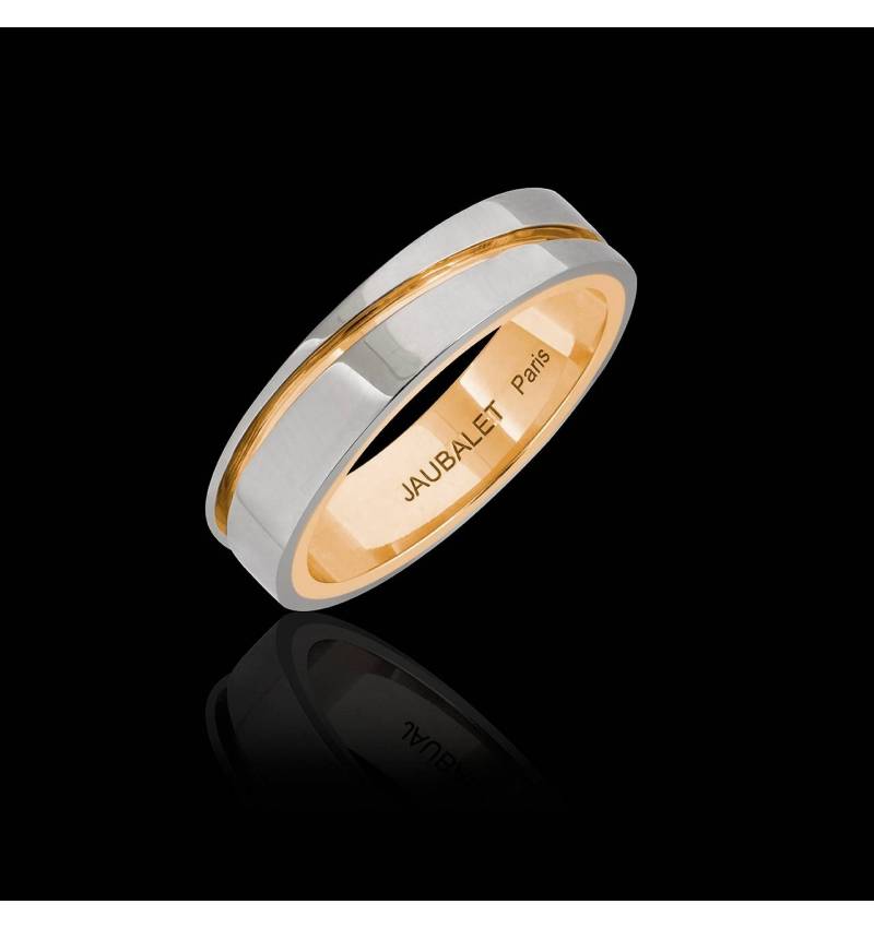 Alexandre  White Gold and Yellow Gold stripe