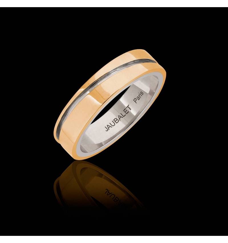 Alexandre  Yellow Gold and White Gold stripe