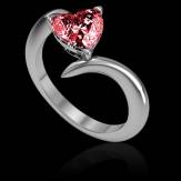 Serpentine Heart Ruby Ring