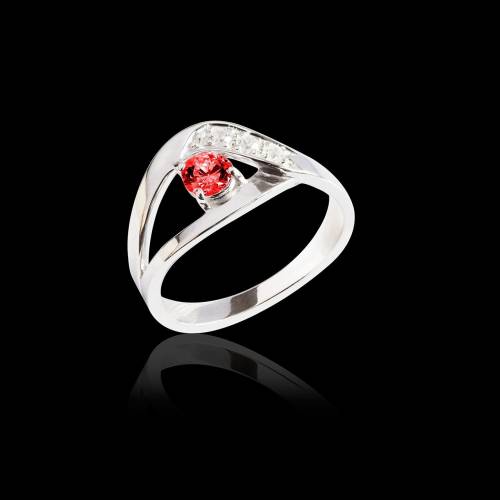 Bague de fiançailles rubis Anaelle