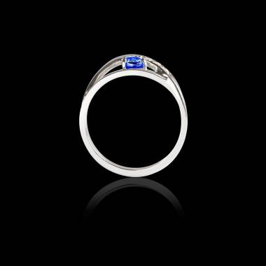 Bague de fiançailles saphir bleu Anaelle