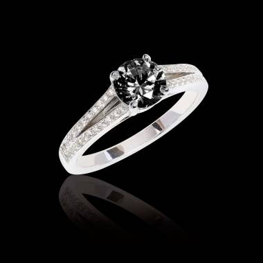 Bague de fiançailles diamant noir Marie