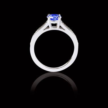 Bague de fiançailles saphir bleu Marie