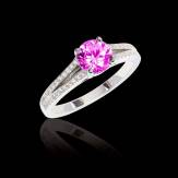 Bague de fiançailles saphir rose Marie