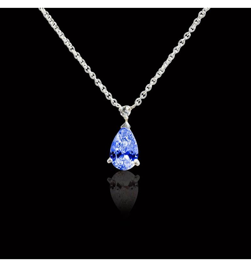 Goutte d'amour Blue Sapphire Pendant