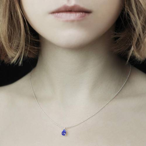 Goutte d'amour Blue Sapphire Pendant