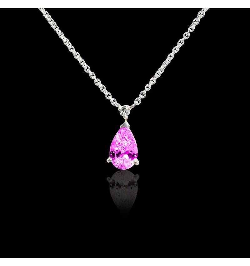 Goutte d'amour Pink Sapphire Pendant