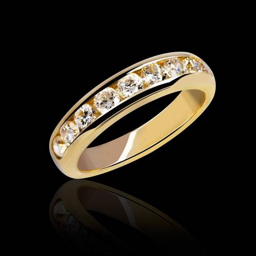 Florence Diamond Wedding Band Yellow Gold