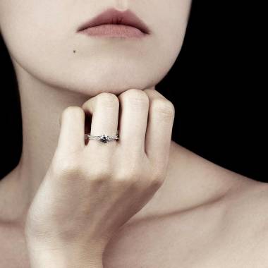 Noemie Black Diamond Ring