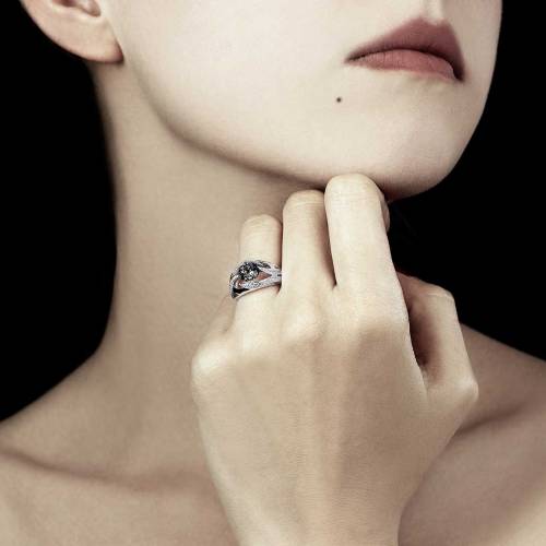 Ophelie Black Diamond Ring