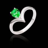 Flavie solo Emerald Ring