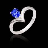 Flavie solo Blue Sapphire Ring