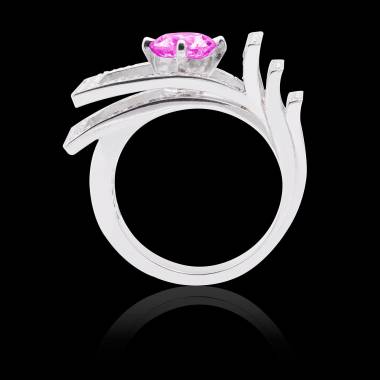 Bague saphir rose Romanesque