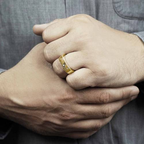 Bague homme Or Jaune Complications