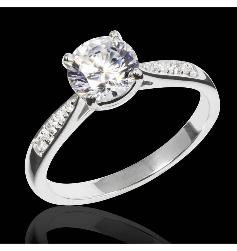 Diamond Engagement Ring Diamond Paving White Gold Angela Diamond Engagement Ring Diamond Paving White Gold Angela