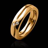 Diamond Wedding Band Yellow Gold Etoiles Filantes