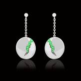 Emerald earrings Gold Quake 