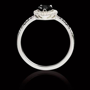 Sandra Pear Black Diamond Ring