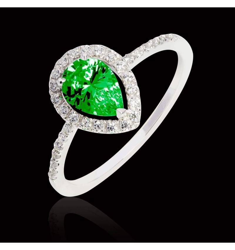 Sandra Pear Emerald Ring