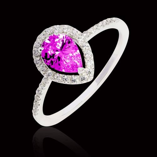 Sandra Pear Pink Sapphire Ring