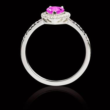 Sandra Pear Pink Sapphire Ring