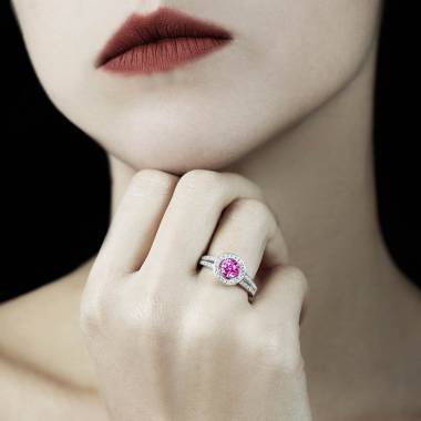 Sarah Pink Sapphire Ring
