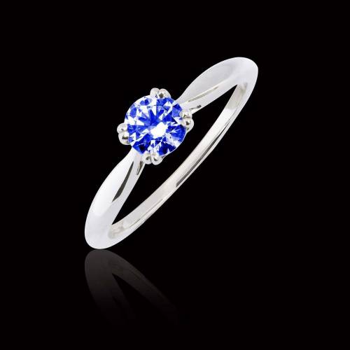 Laureen solo Blue Sapphire Ring