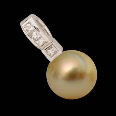 Gold Pearl Pendant Gold Princess Bora Bora 