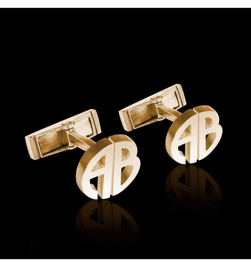 Cufflinks Yellow Gold Initiales