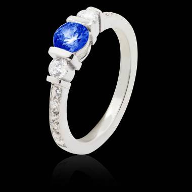 Bague saphir bleu Mila