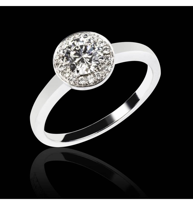 Diamond Engagement Ring White Gold Rekha