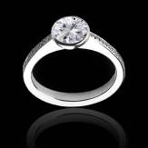 Diamond Engagement Ring White Gold Moon