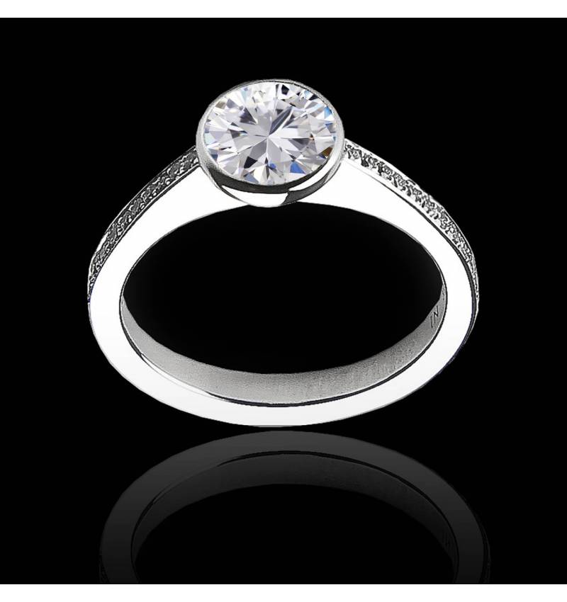 Diamond Engagement Ring White Gold Moon Diamond Engagement Ring White Gold Moon