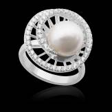 Bague perle blanche Corinne