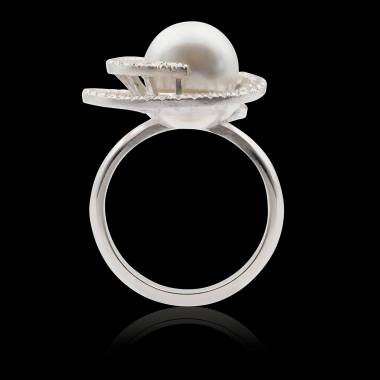 Bague perle blanche Corinne